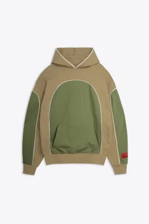 Arches Colorblocked Basic Hoodie (Moss/Wheat)