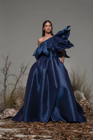 Asymmetric Princess Dress with Ruffles