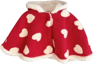 Baby Toddler Boys Girls Wool Blend Winter Hooded Outerwear Capes Poncho Coat Thin Quilted Coat