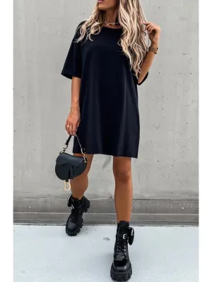Black tunic T-Shirt  Mini Dress -Beckie