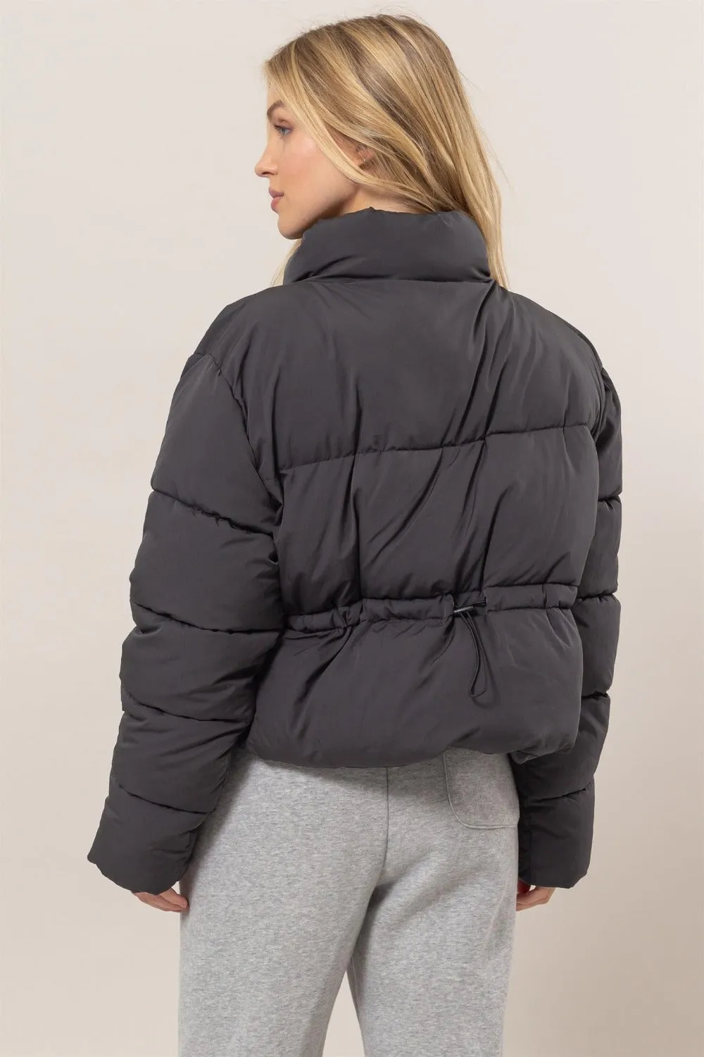Blue Zone Planet |  HYFVE Quilted Back Drawstring Puffer Jacket