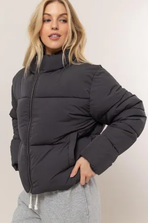 Blue Zone Planet |  HYFVE Quilted Back Drawstring Puffer Jacket
