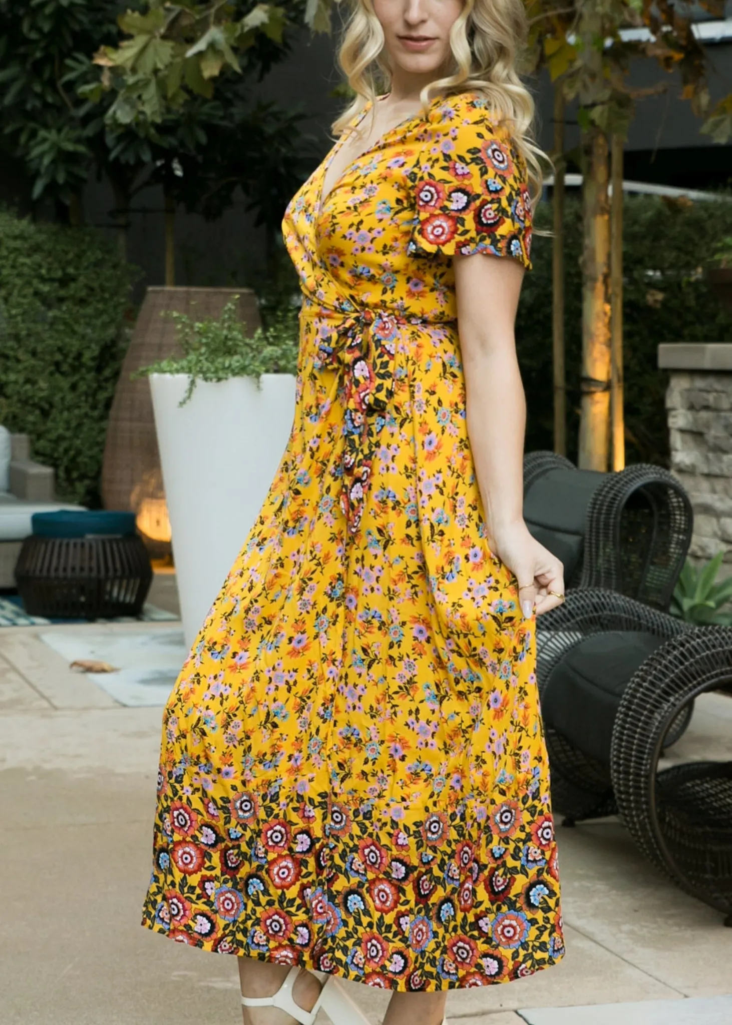 Boho Side Wrap Paradise Dress