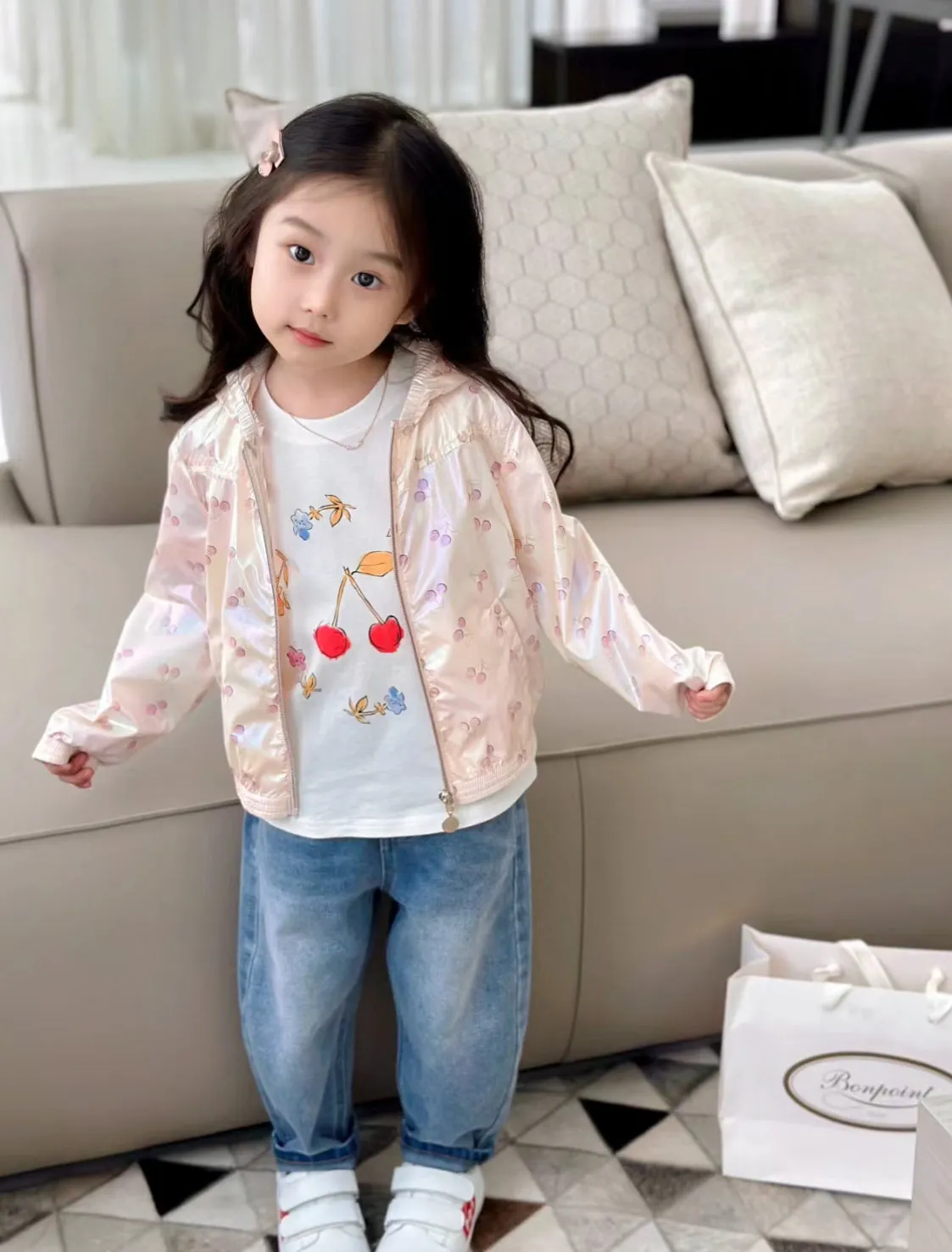 Bonpoint Gytha Windbreaker light pink