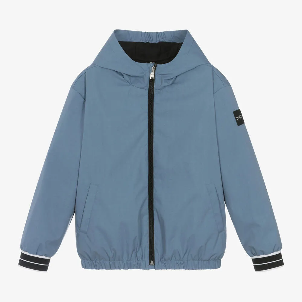 Boss Boys Blue Windbreaker Jacket