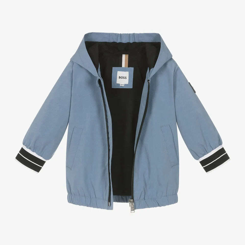 Boss Boys Blue Windbreaker Jacket