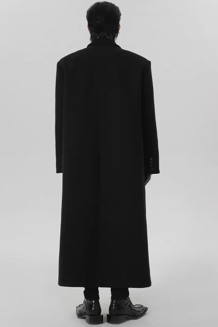 Boxy Longline Double-Breasted Coat