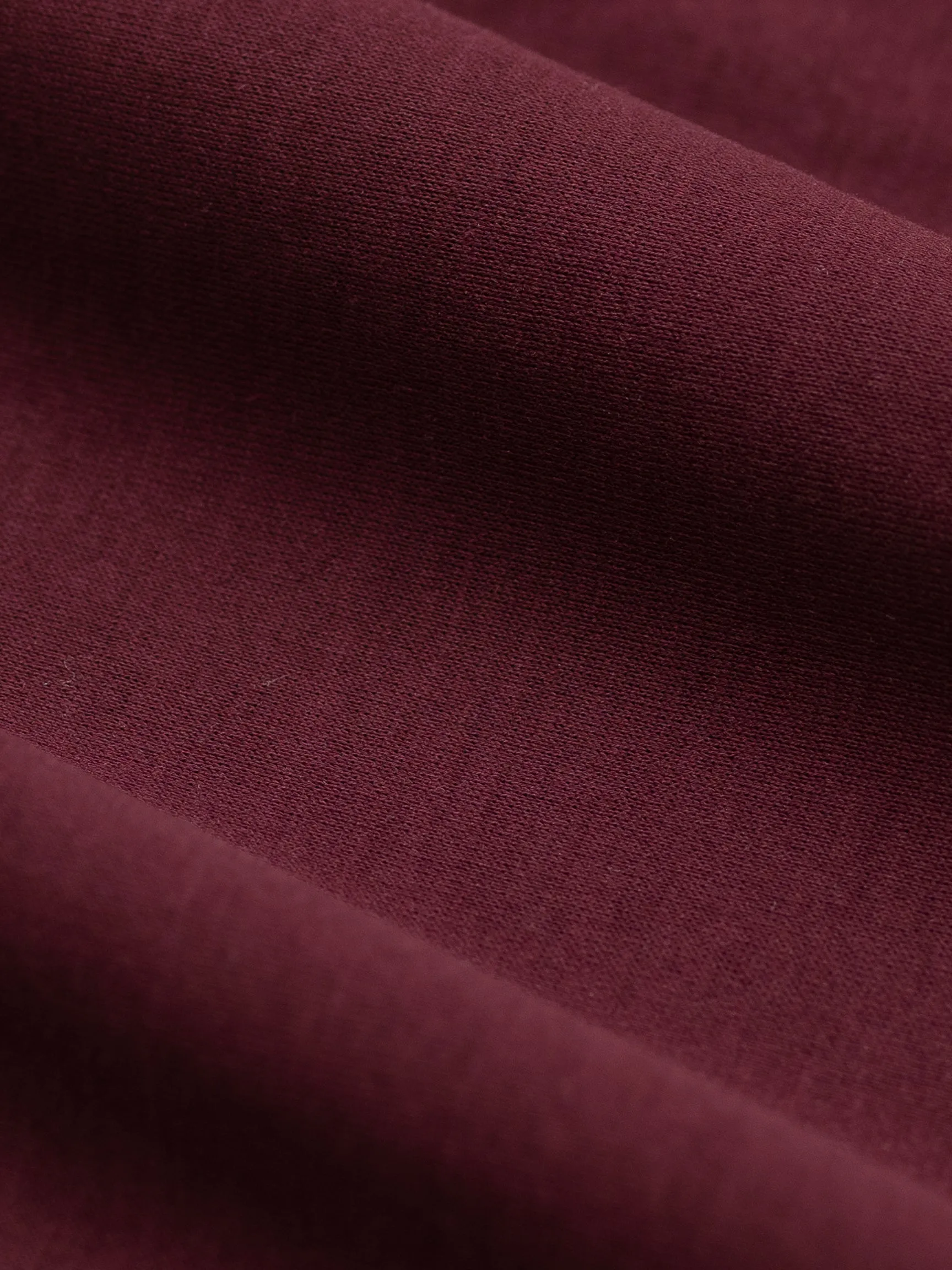 BURGUNDY SOFT MERCERIZED COTTON T-SHIRT