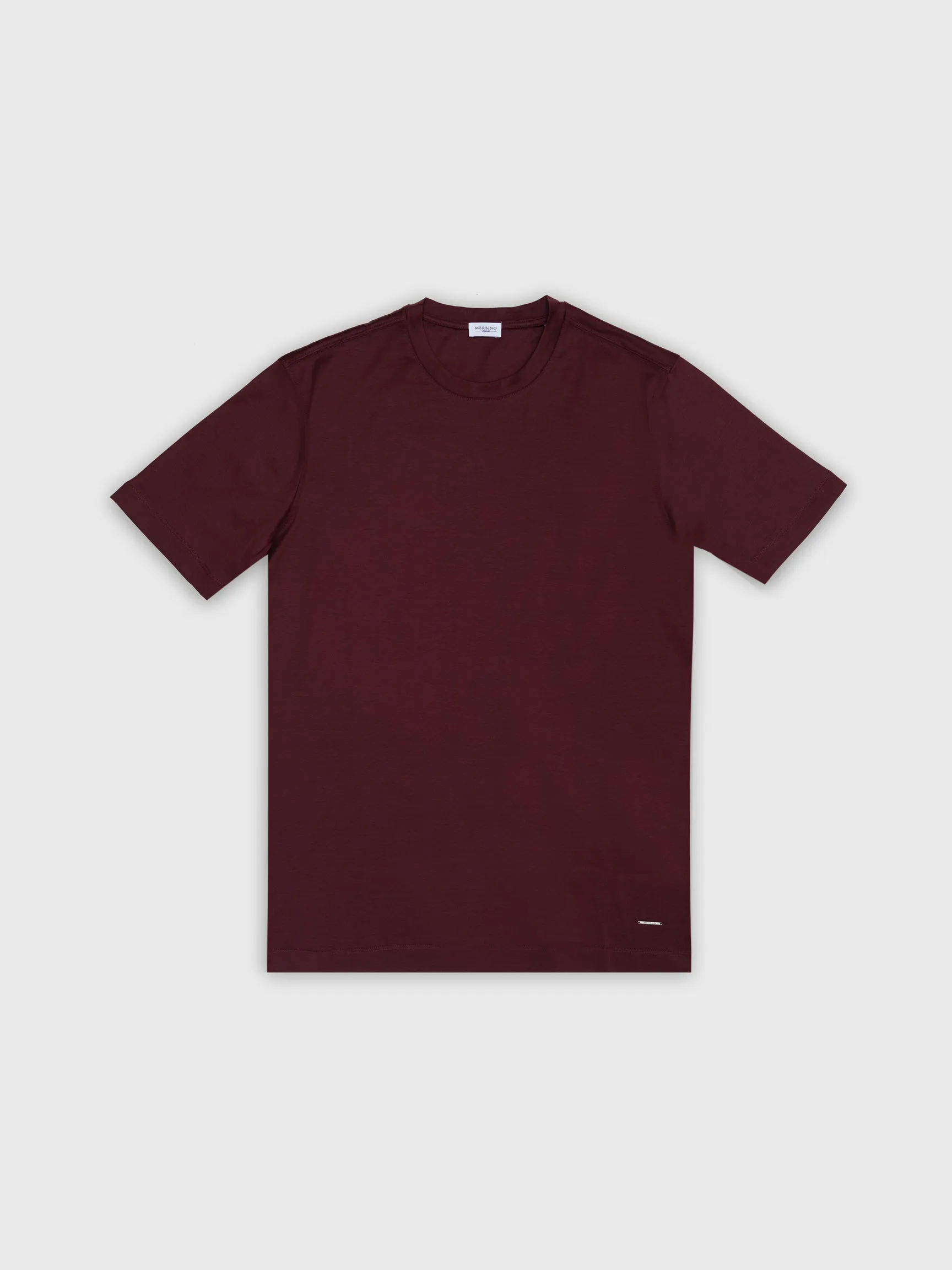 BURGUNDY SOFT MERCERIZED COTTON T-SHIRT