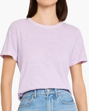 CARLA COTTON CREWNECK TEE IN SOFT LILAC
