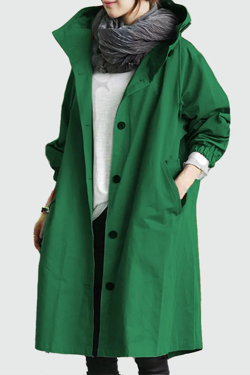 CELESTE™ - Water Resistant Oversized Hooded Windbreaker Rain Jacket