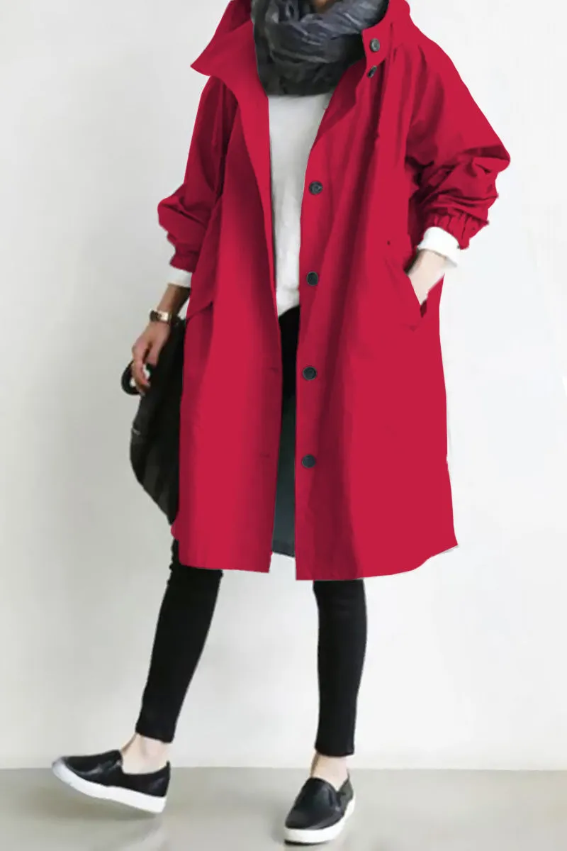 CELESTE™ - Water Resistant Oversized Hooded Windbreaker Rain Jacket