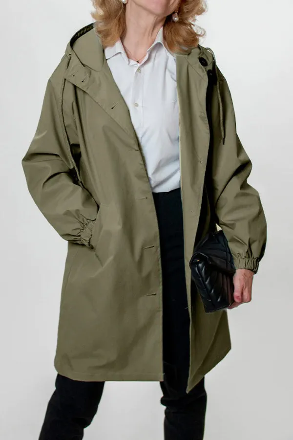 CELESTE™ - Water Resistant Oversized Hooded Windbreaker Rain Jacket