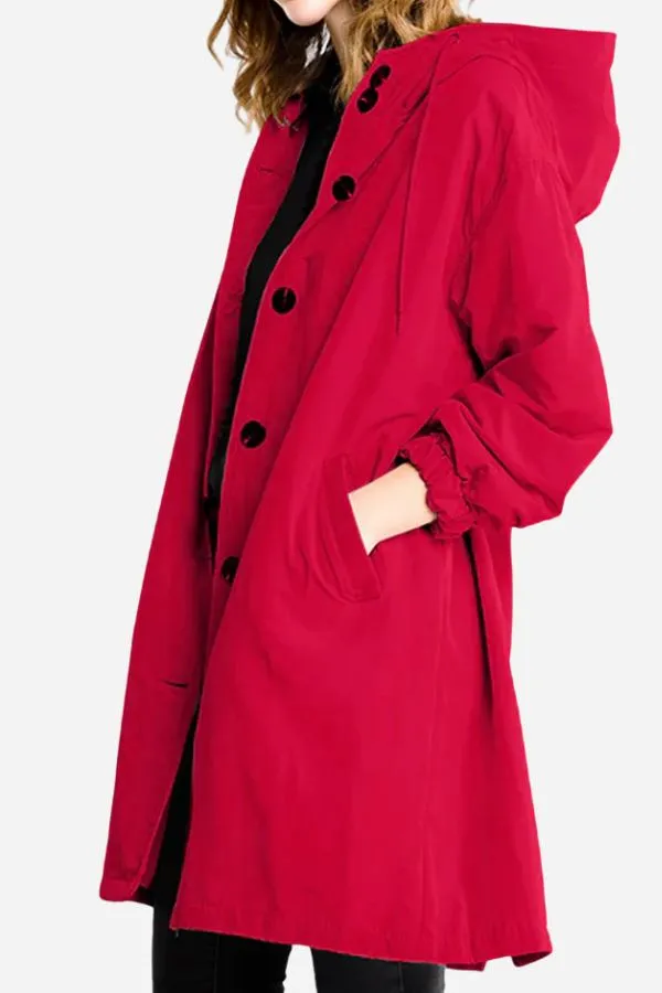 CELESTE™ - Water Resistant Oversized Hooded Windbreaker Rain Jacket