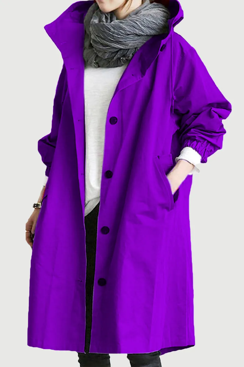 CELESTE™ - Water Resistant Oversized Hooded Windbreaker Rain Jacket