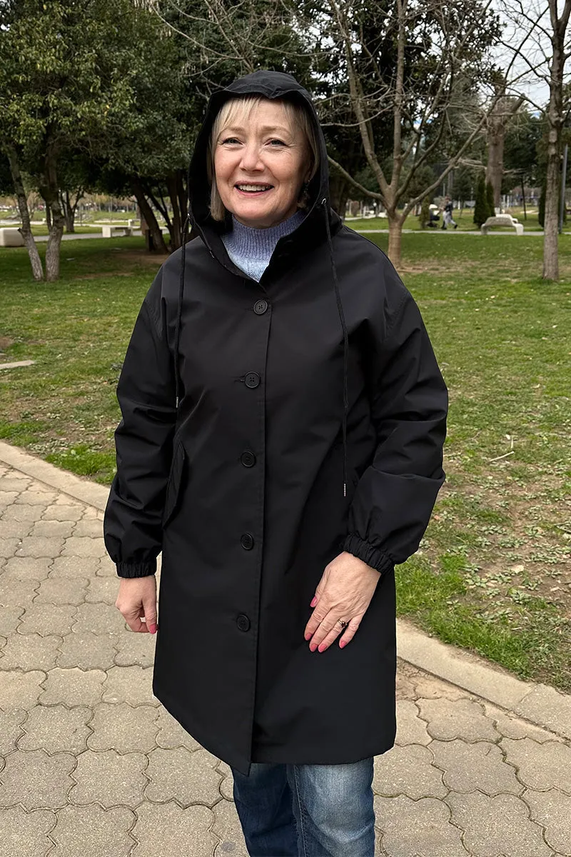 CELESTE™ - Water Resistant Oversized Hooded Windbreaker Rain Jacket