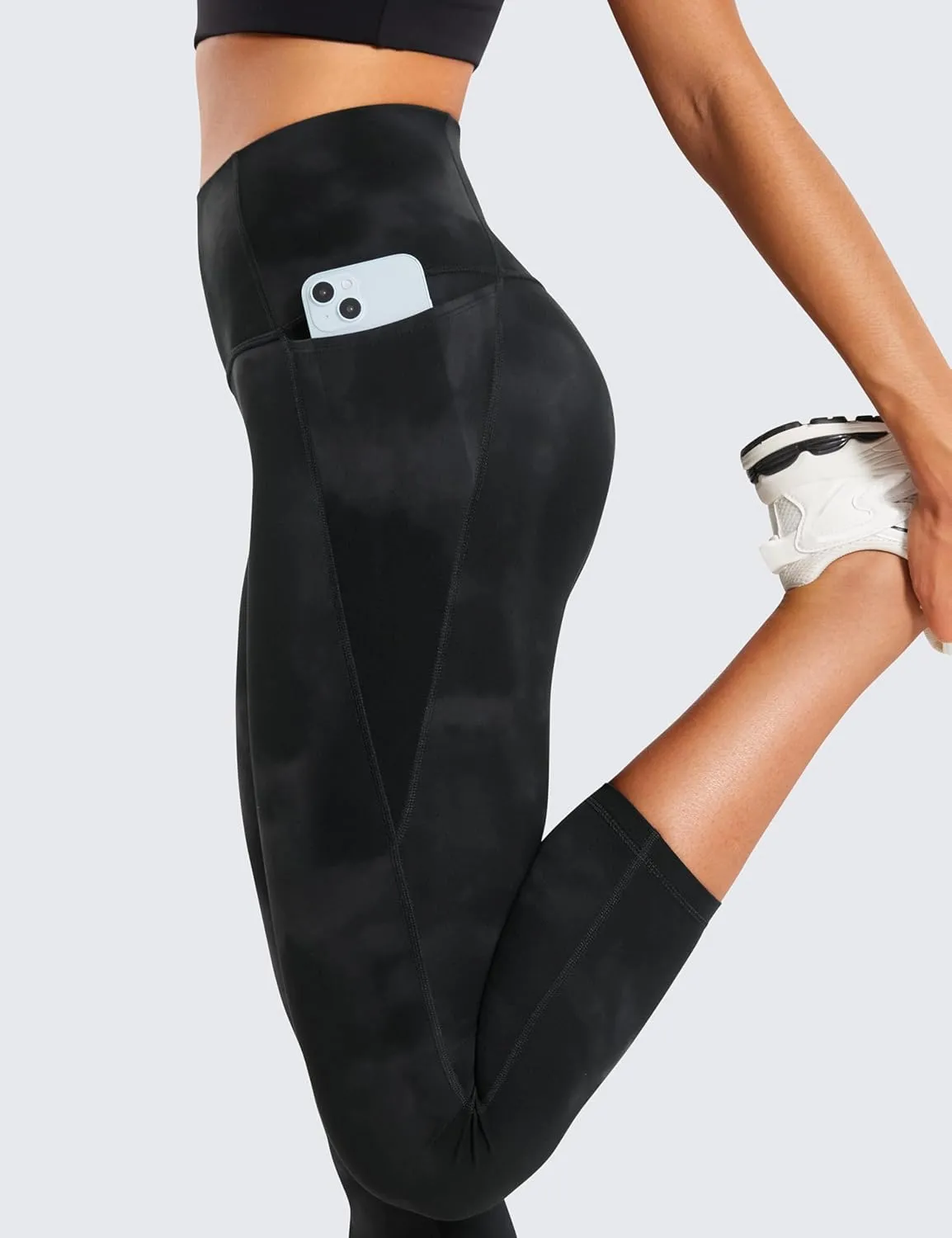 CRZ YOGA Womens Butterluxe Workout Capri Leggings with Pockets 21 Inches - High Waisted Gym Athletic Crop Yoga