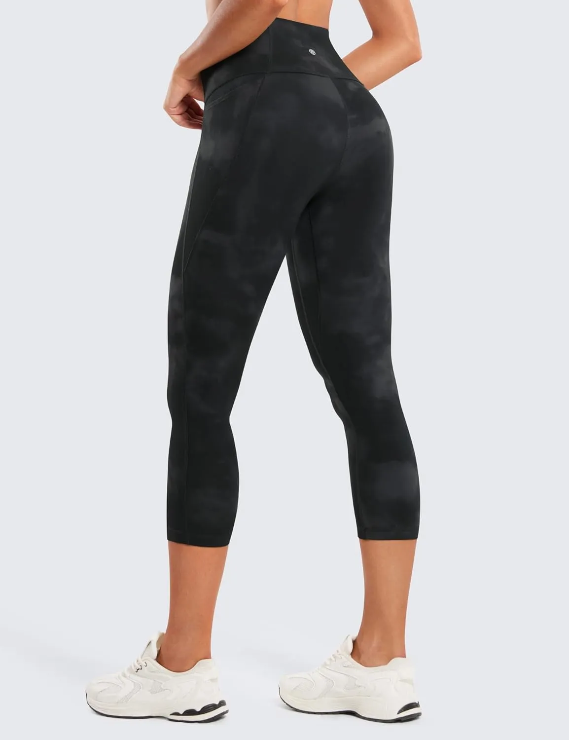 CRZ YOGA Womens Butterluxe Workout Capri Leggings with Pockets 21 Inches - High Waisted Gym Athletic Crop Yoga