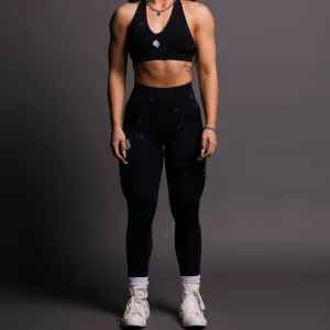 Dual "Everson Seamless" Scrunch Leggings in Darc Cobalt Starry Night