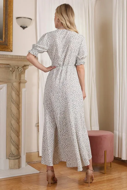 Ella Floral Wrap Maxi Dress
