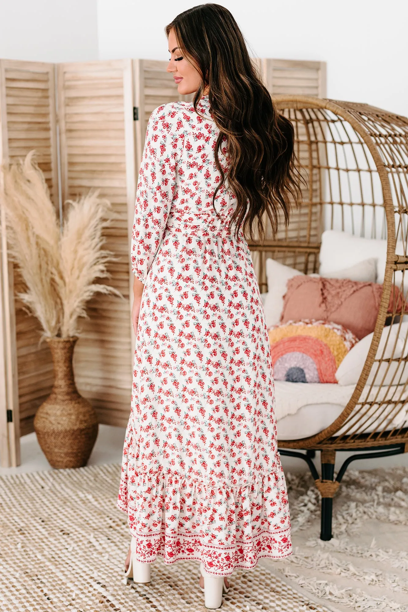 Endless Confidence Floral Wrap Dress (Raspberry Multi)