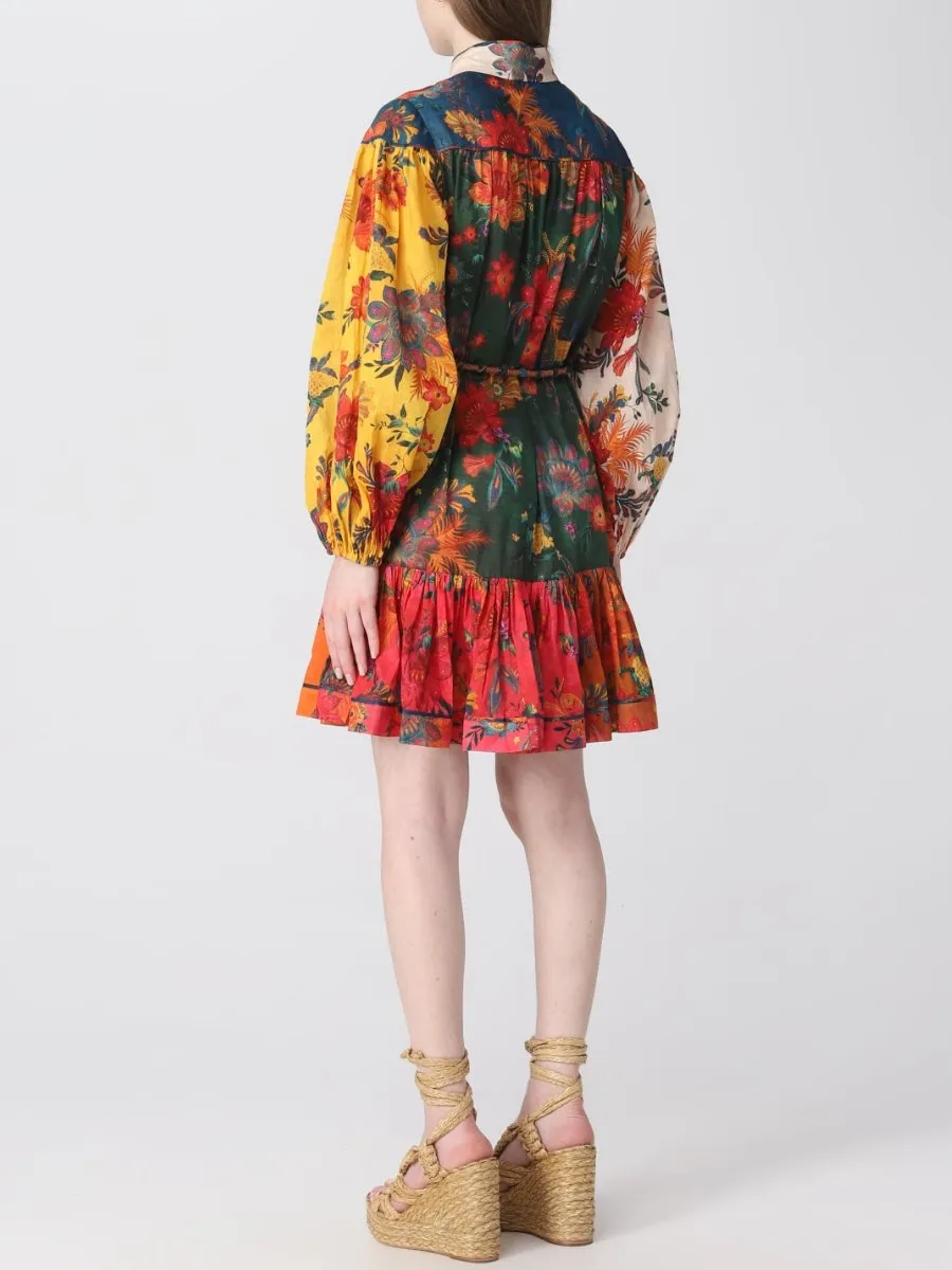 Floral Print Cotton Shirt Dress