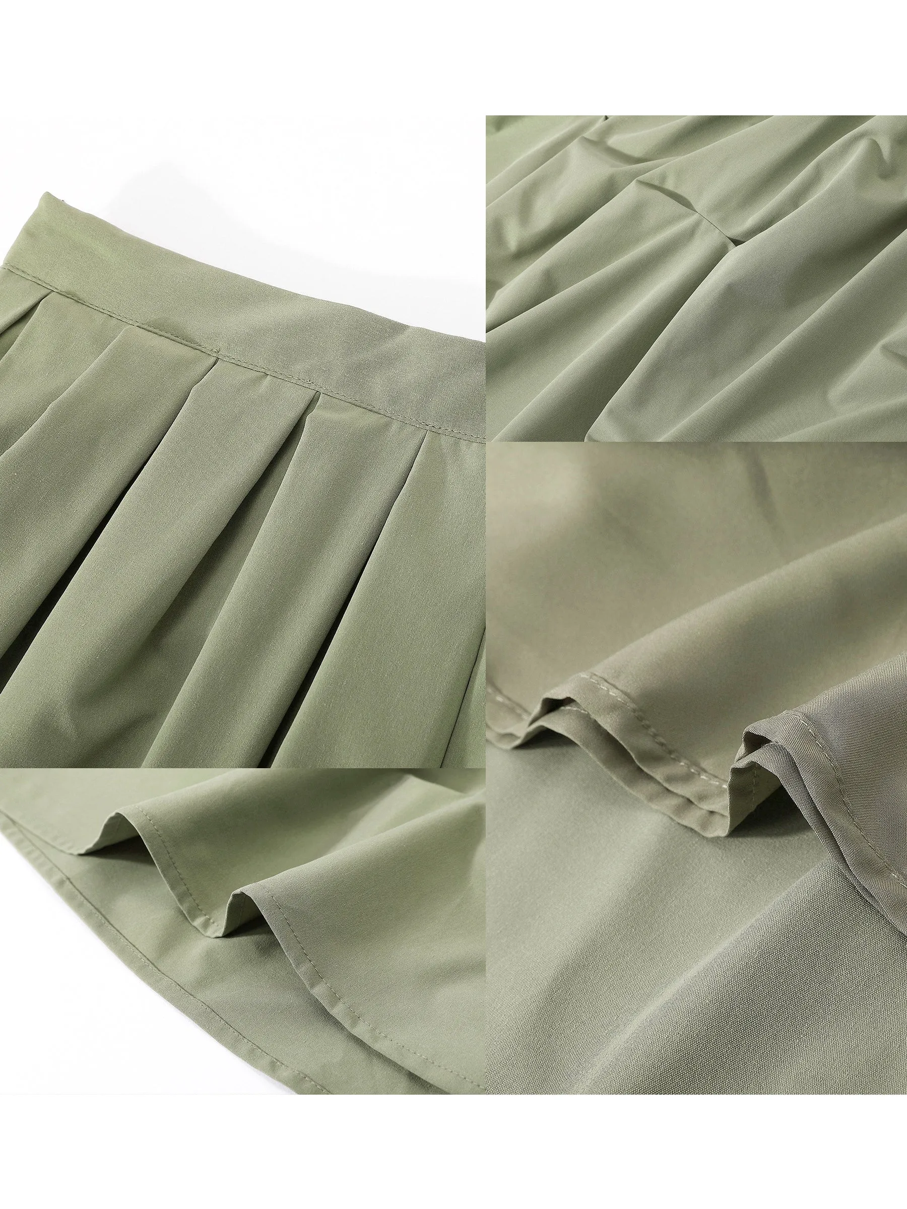 Gathered A-line Round Skirt