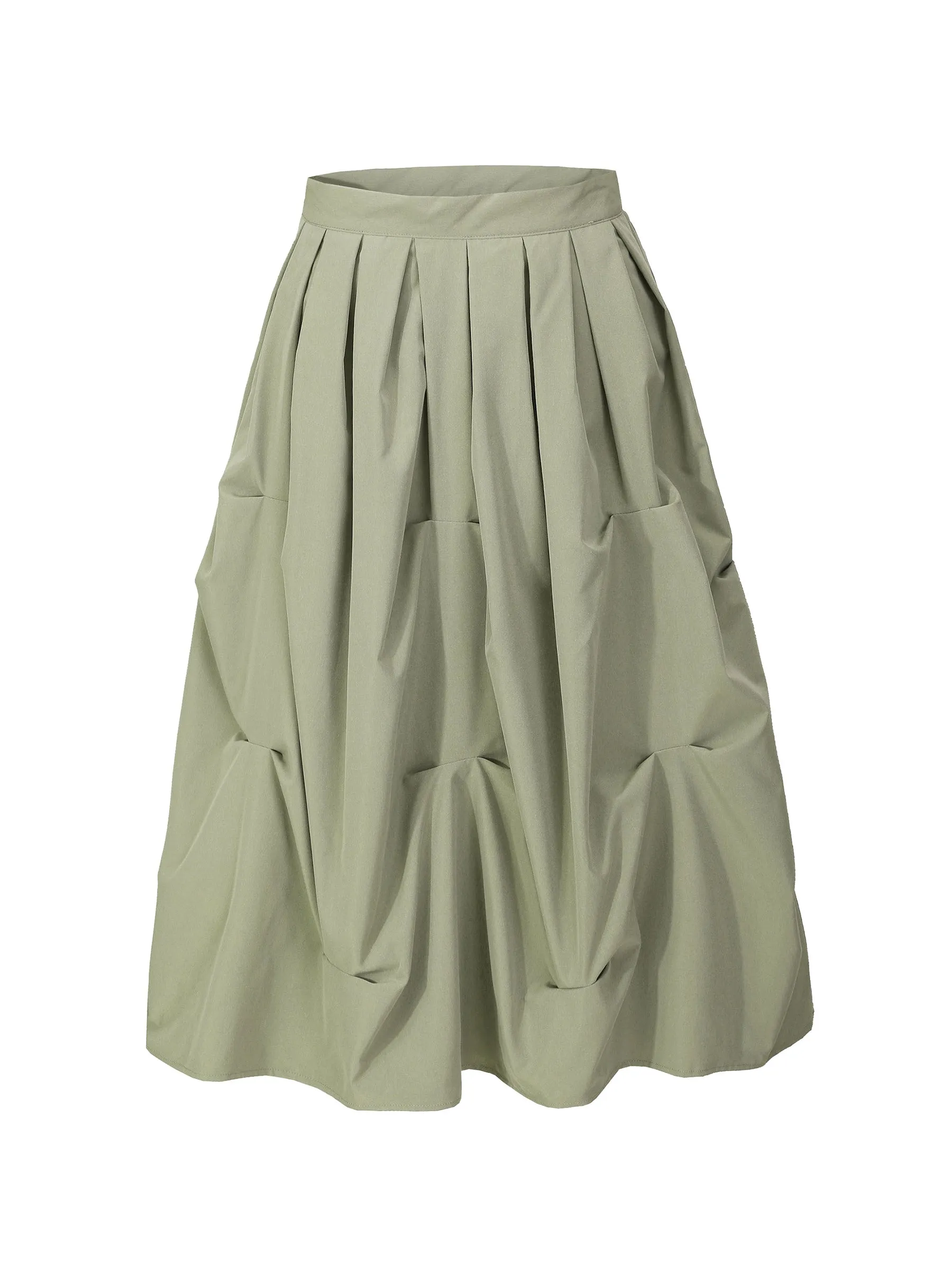 Gathered A-line Round Skirt