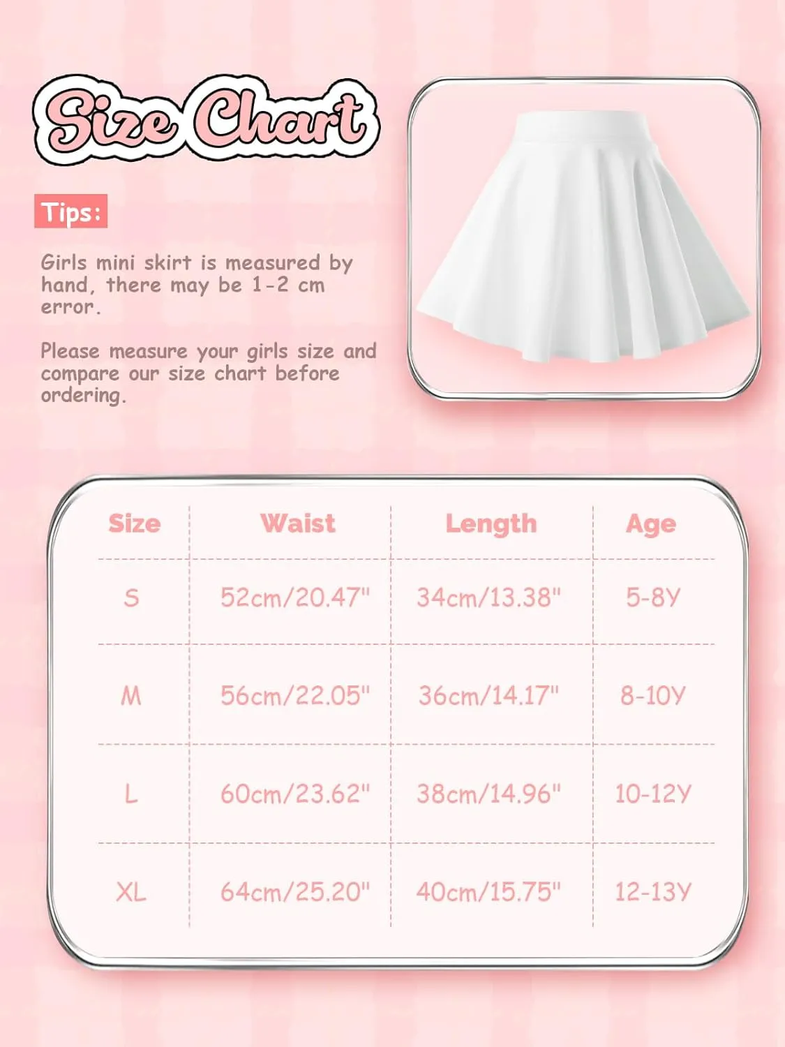 Girls Skirts Casual Mini Flare Pleated Skirt with Shorts High Waisted Skater Skirt A Line Skorts