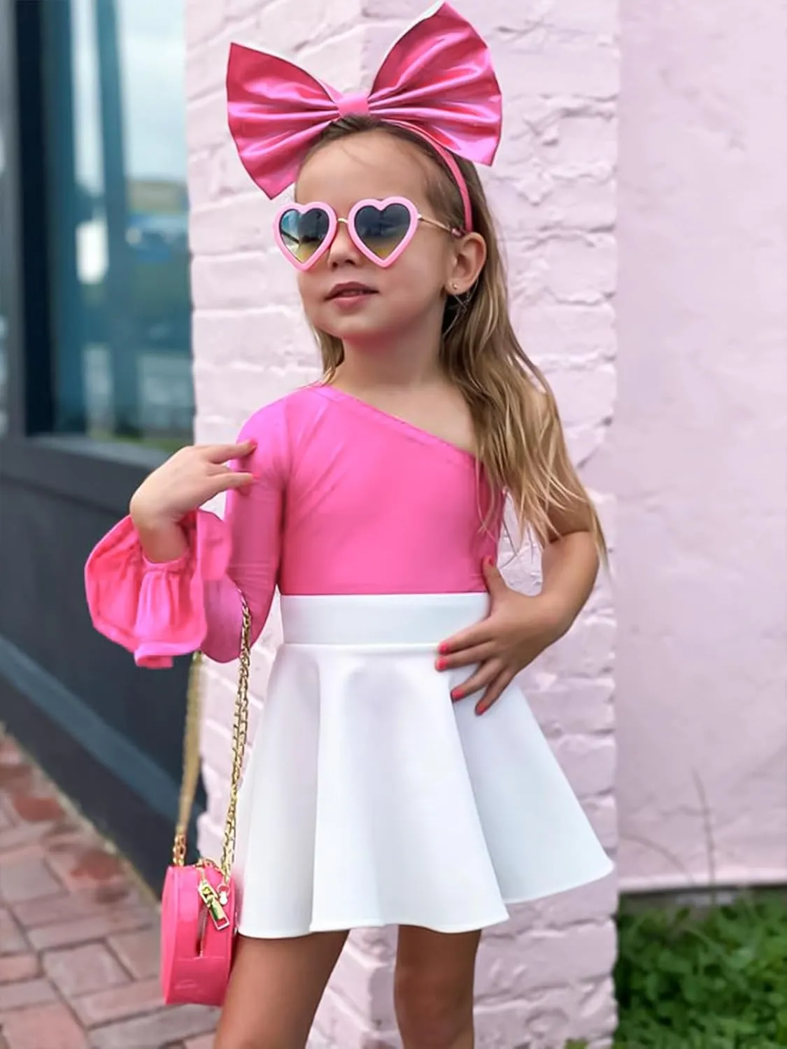 Girls Skirts Casual Mini Flare Pleated Skirt with Shorts High Waisted Skater Skirt A Line Skorts