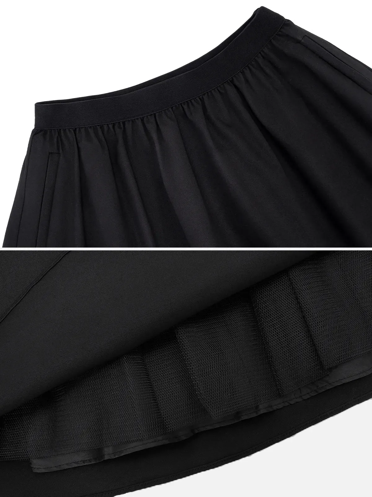 High-Waist A-Line Midi Skirt