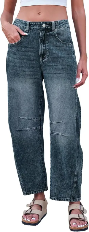 High Waisted Jeans for Women Wide Leg Loose Baggy Boyfriend Denim Pants 90S Vintage Streetwear Y2k Grunge Jean Pants