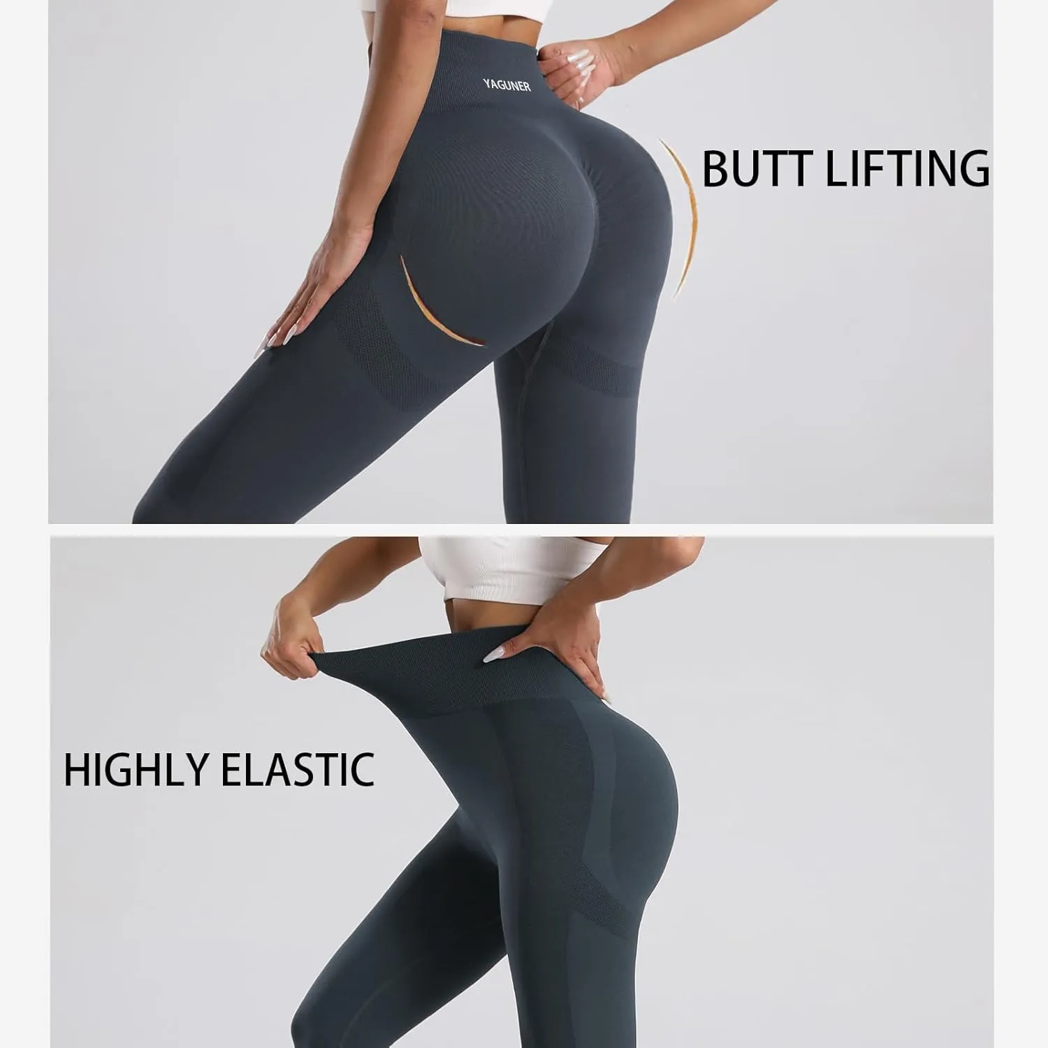 High Waisted Scrunch Butt Lifting Leggings for Women-Seamless Tummy Control Yoga Pants for Workout Gym