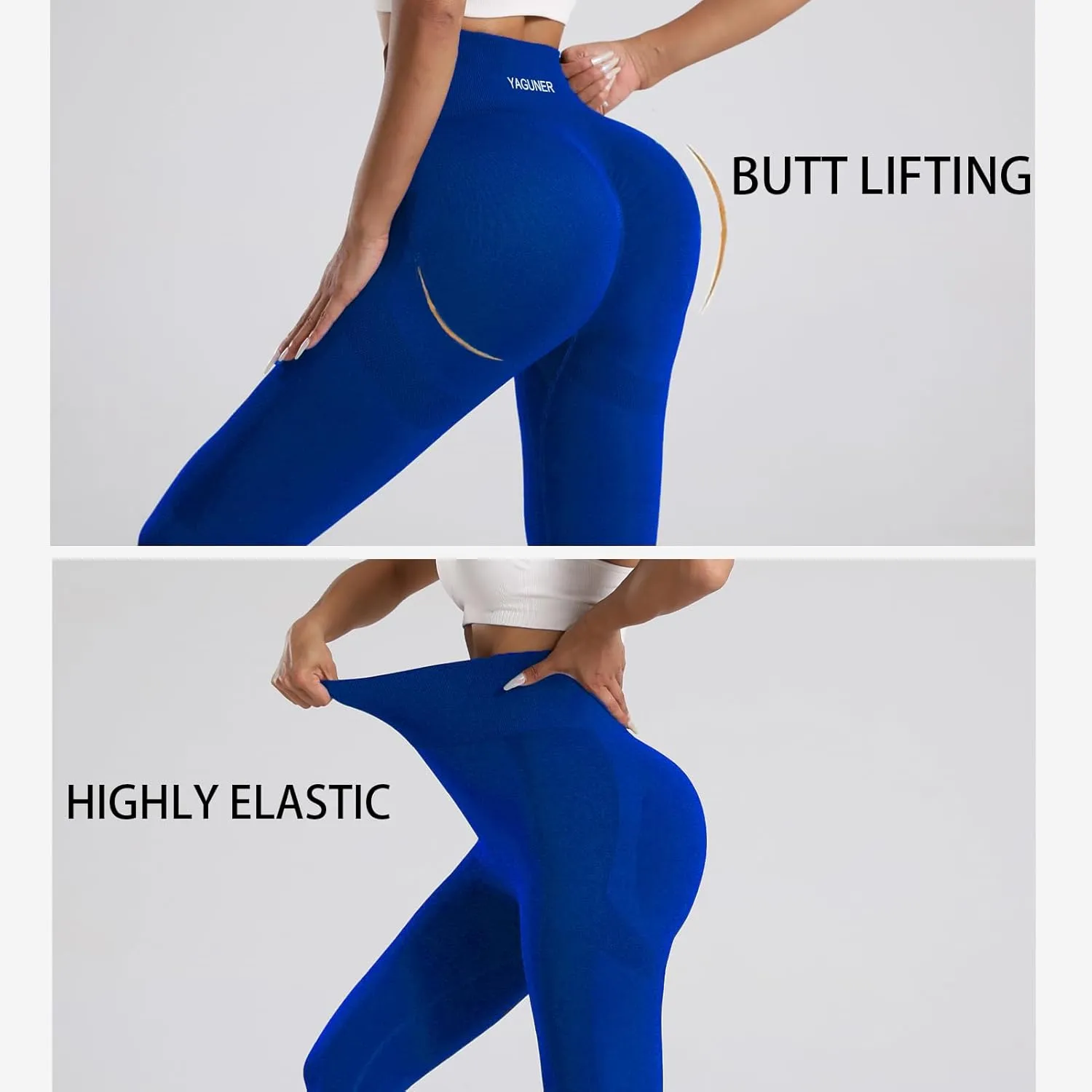 High Waisted Scrunch Butt Lifting Leggings for Women-Seamless Tummy Control Yoga Pants for Workout Gym