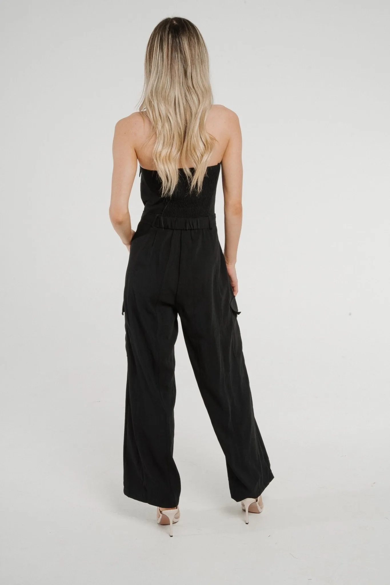 Holly Bandeau Jumpsuit In Black