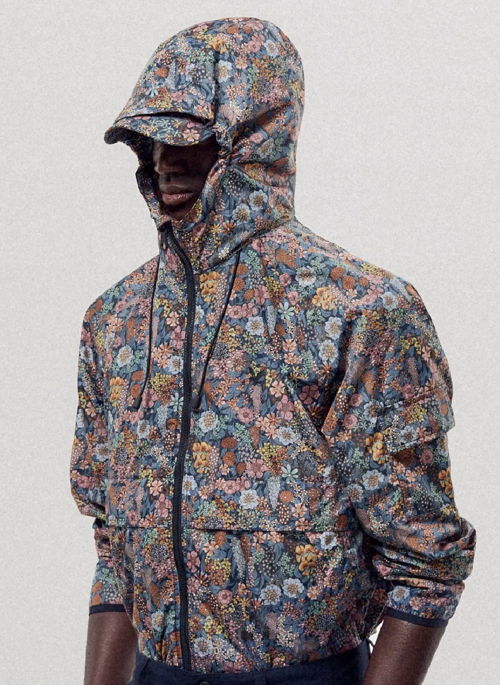 Hooded Windbreaker Jacket Made With Liberty Fabric