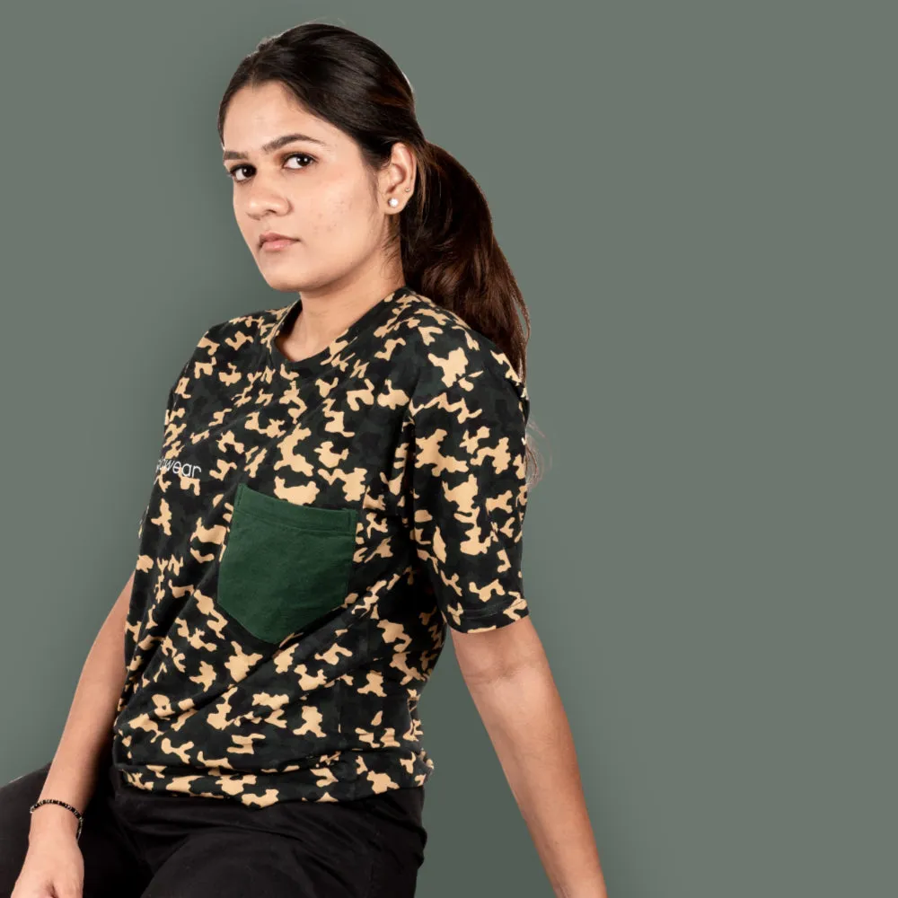Kaziranga Unisex Round Neck T-Shirt with Pocket