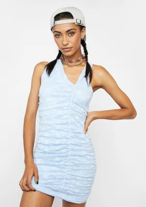Lace Powder Blue Morkel Mini Dress