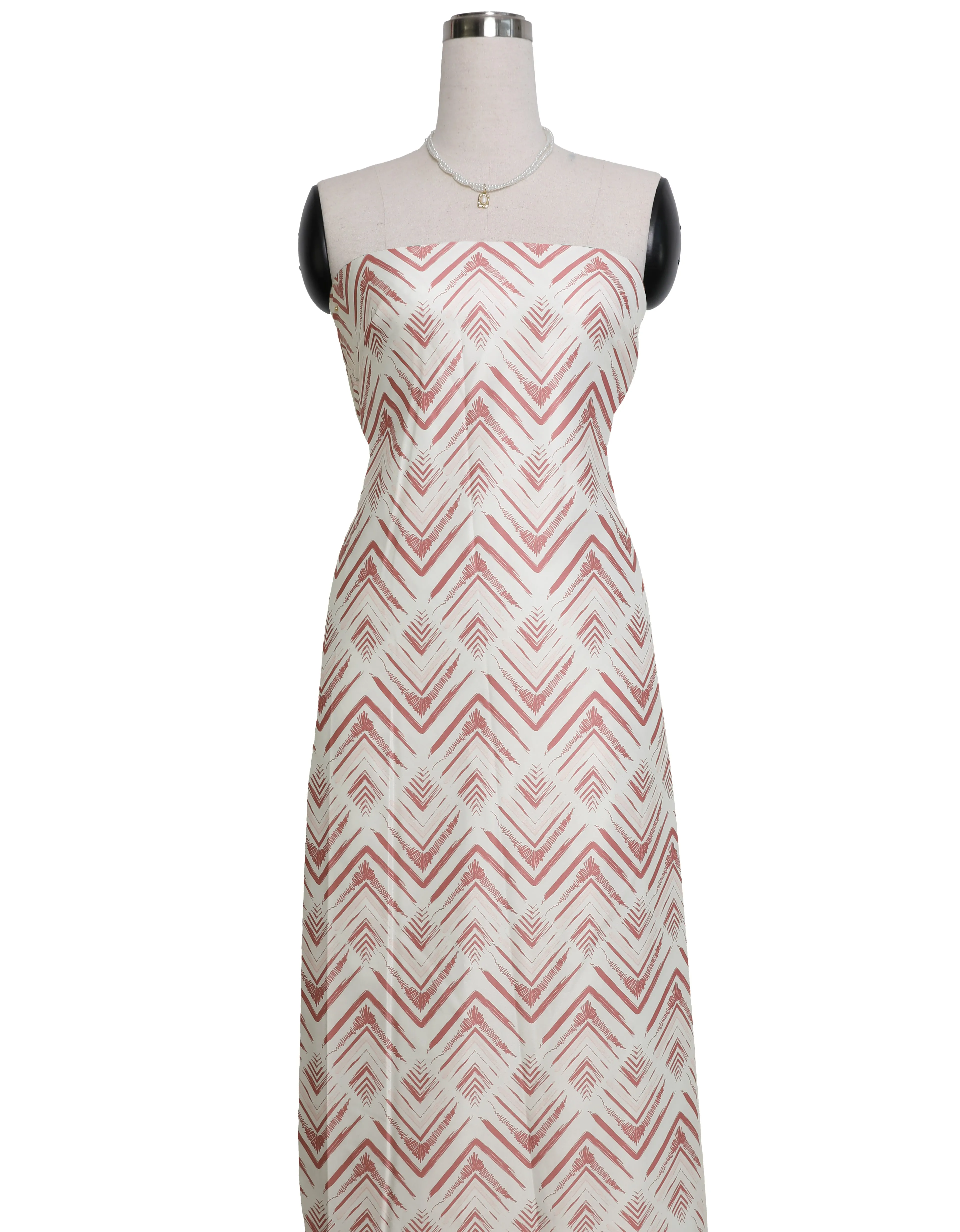 LIORA SATIN - 4 METERS (OFF WHITE   DUSTY PINK)