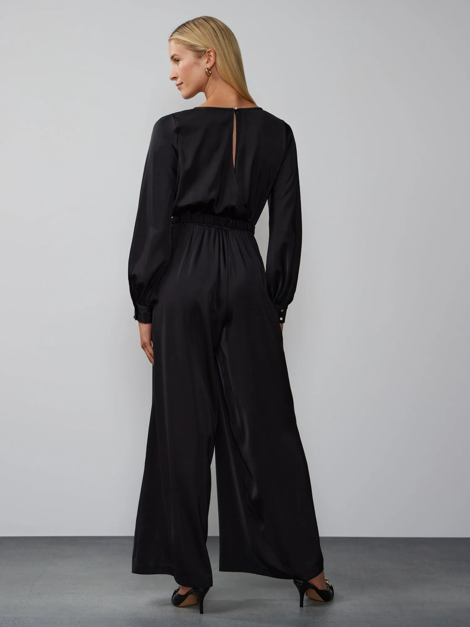 Long Sleeve Wide Leg Jumpsuit