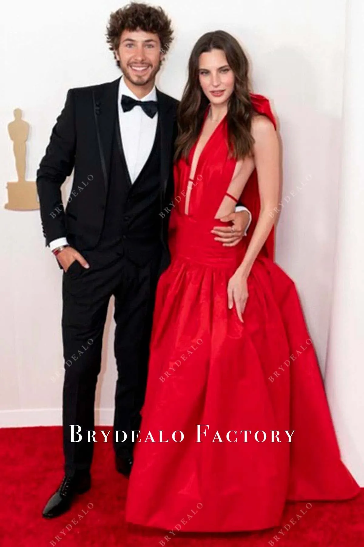 Macarena Achaga 2024 Oscars Red Carpet Taffeta Dress