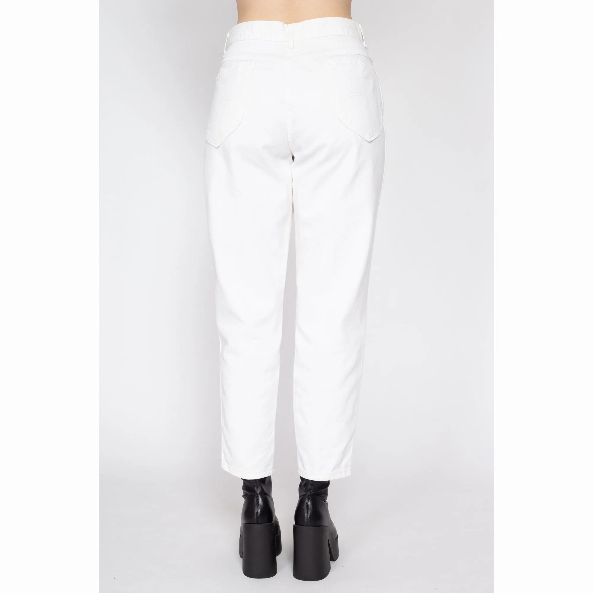 Medium 80s Chic White Denim Jeans 29" Petite