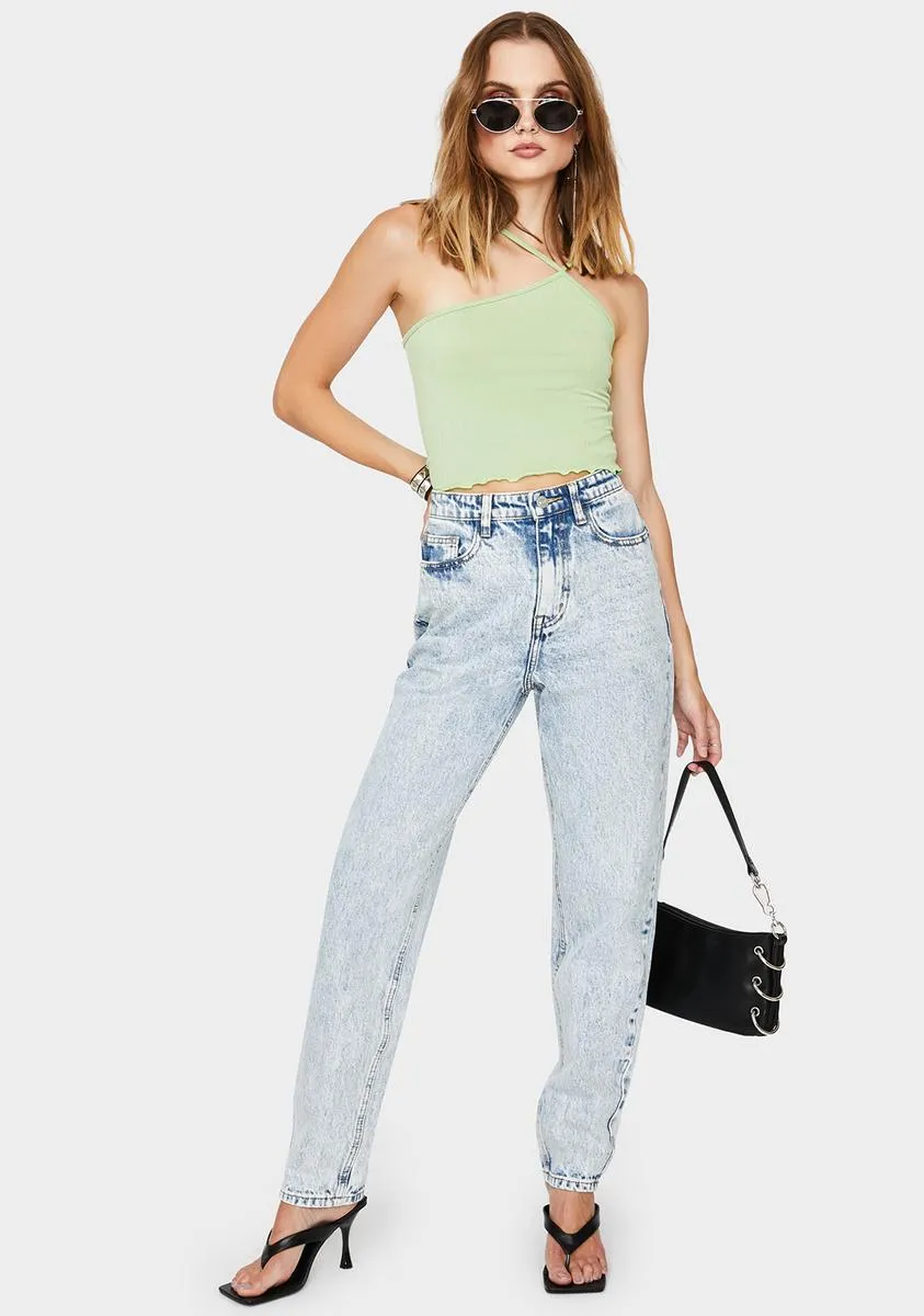 Mid Blue Acid Mom Jeans