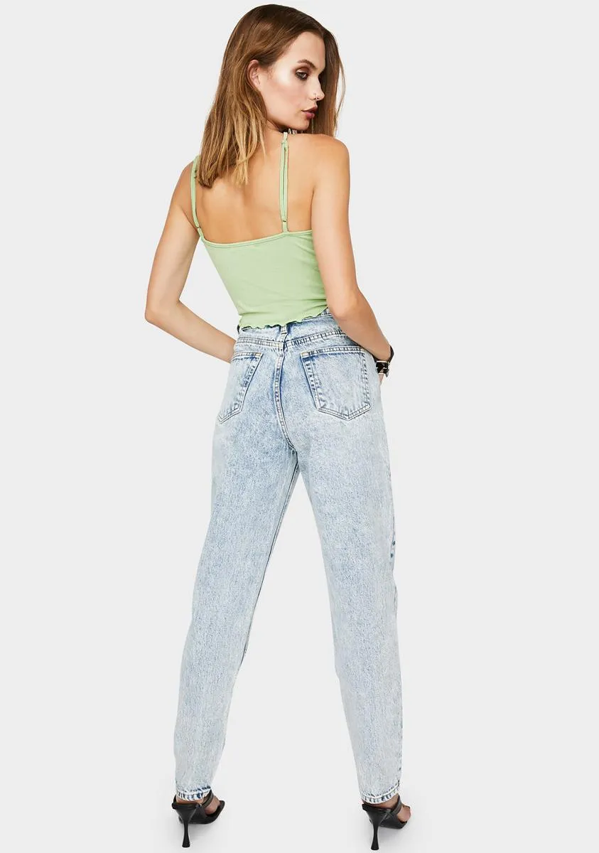Mid Blue Acid Mom Jeans