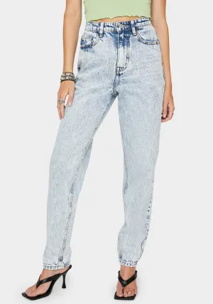 Mid Blue Acid Mom Jeans