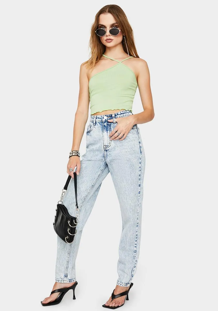 Mid Blue Acid Mom Jeans
