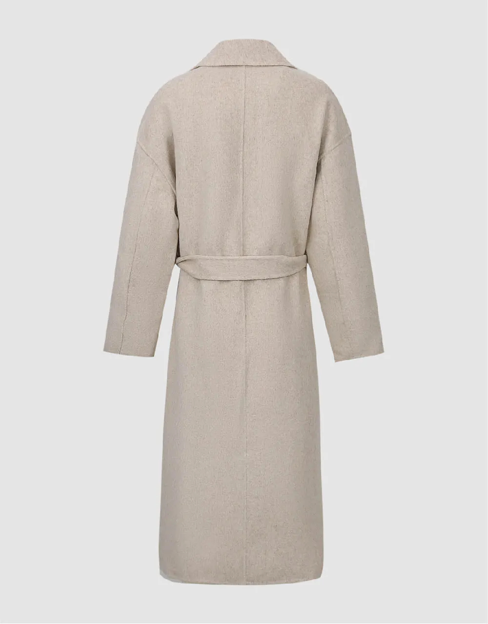Notch Lapel Double Breasted Longline Coat