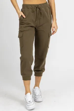 OLIVE CARGO RELAXED JOGGERS OLIVE CARGO RELAXED JOGGERS