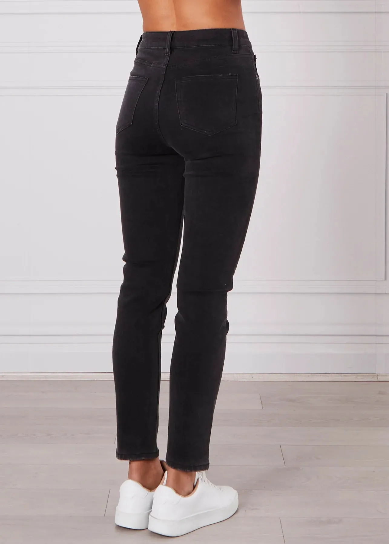 OLIVIA MOM JEAN - BLACK