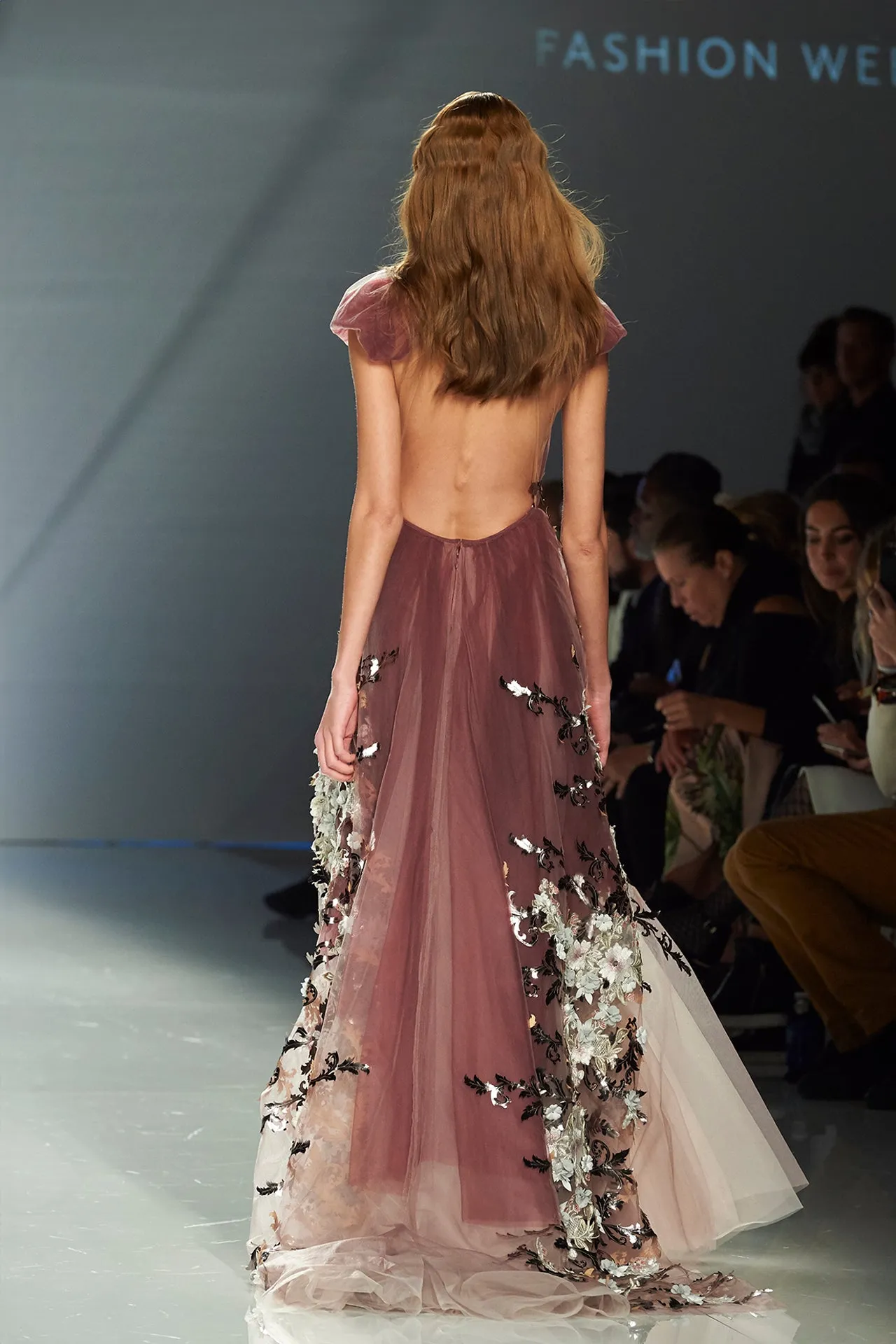 Pleated A-line Tulle Dress